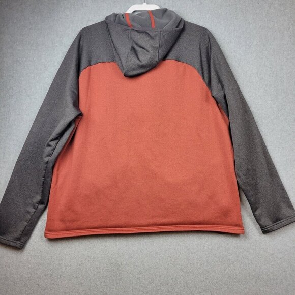 LL Bean Mens Hooded Jacket Size XL Orange Gray Full Zip Gorpcore Hiking Casual - Picture 6 of 9